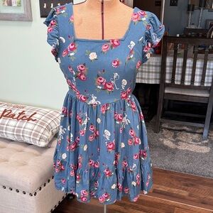 Her Universe Toy Story Floral Blue Dress